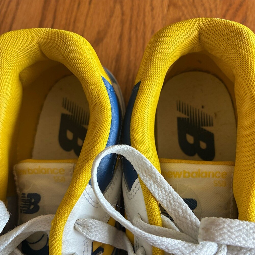 New Balance 550 Low Top Sneakers Honeycomb Heritage Blue Yellow - Picture 6 of 7